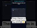 These 2 Names in Linux Prompt Control Your SYSTEM 😳@CyberSkills1