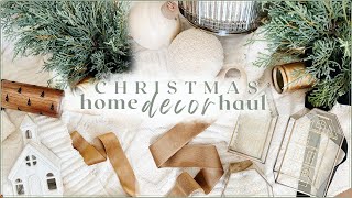 CHRISTMAS DECOR HAUL!! neutral holiday home decor / amazon, target & walmart