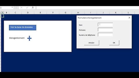 MS Excel - VBA - Créer un formulaire d
