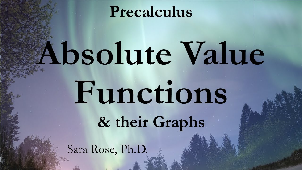 Absolute Value Functions & their Graphs (Precalculus) - YouTube