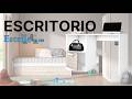 Video de Mesa Escritorio Estelle Juvenil Color Blanco Mate y Roble Sahara 100 cm