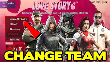 HOW TO LEAVE YOUR TEAM AT THE LOVE STORY EVENT | GARENA COD MOBILE