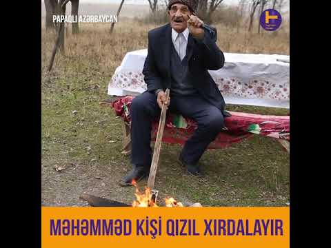 Məhəmməd kişi özü yazdığı şeiri oxuyur