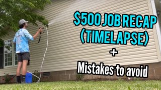 $500 Pressure Washing Job Almost Went Wrong! by Caleb Pullman 950 views 11 months ago 6 minutes, 31 seconds