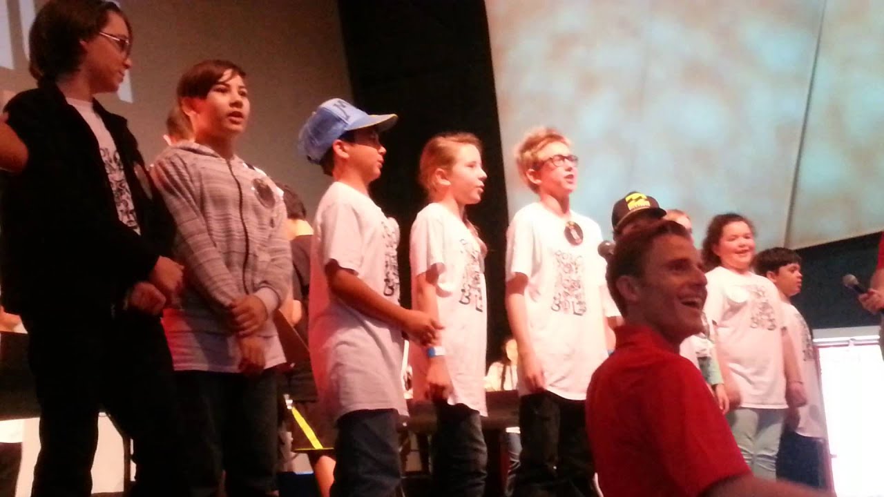 Mission Valley RoboBoltsDehesa Charter School's FLL team sings to a