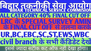 btsc je all category cut off/ इससे ज्यादा कट ऑफ नही जाएगा।बहुत सोच समझकर बनाया है।btscje latestnews