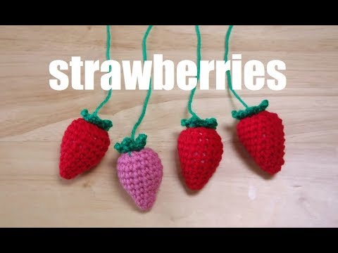 Crochet Strawberry かぎ針編み イチゴのあみぐるみ 코바늘 딸기 뜨기 Youtube