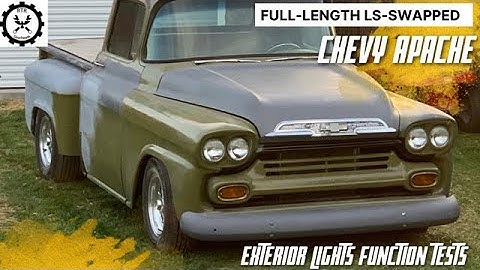 Full-Length LS-Swapped 1959 Chevy Apache Exterior Lights Function Test #video