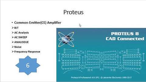 Common Emitter analysis (AC analysis, AC SWEEP, Frequency, Noise, Analogue) using Proteus