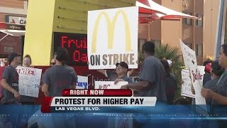 Fast food workers hold protest for higher pay