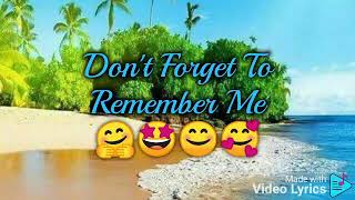 DON'T FORGET TO REMEMBER ME💘with lyrics💘Bee Gees
