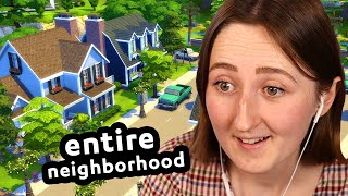 i built an ENTIRE NEIGHBORHOOD in the sims