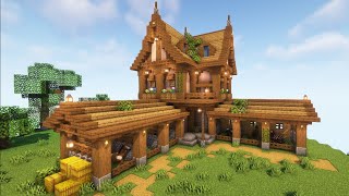 Minecraft | How to build a Stables (Medieval Stable House) | Tutorial