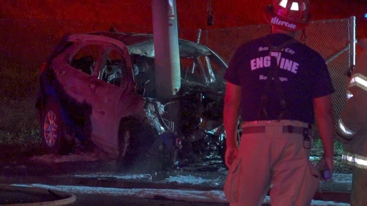FATAL FIERY CRASH: Driver Killed After Vehicle Slams Pole in Otay Mesa ...