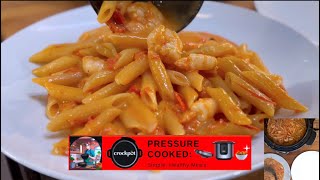 Crockpot Express: Succulent Shrimp Pasta in Rich Vodka Sauce
