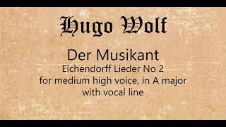 Der Musikant: medium high voice, with vocal line