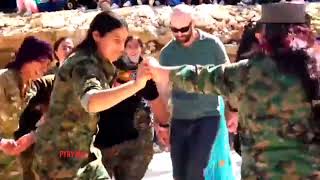 أجمل دبكة كردية YPJ  | قوات مرآة الكردية | قسد