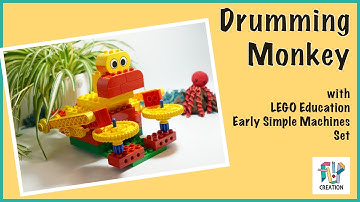 LEGO DUPLO Drumming Monkey // Featuring LEGO Education Early Simple Machines Set (9656)