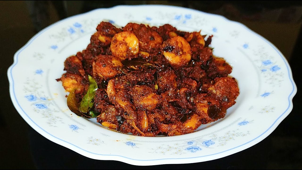 കൊഞ്ച് ഫ്രൈ തനി നാടൻ I Prawns Fry Kerala Style I Shrimp Fry I Naadan
