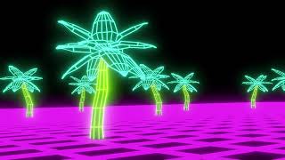 4K NEON synthwave palm trees stock footage CGI  -  Free Download - #stockfootage   #stockvideofree