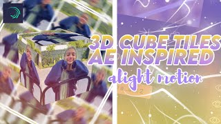 3D CUBE TILES TUTORIAL ON ALIGHT MOTION | AE INSPIRED