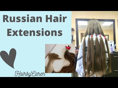 Russian hair extensions Natural Virgin Hair from Russian Girl