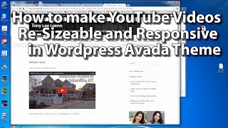 How to make YouTube videos resizable in Responsive Design Wordpress Avada Theme