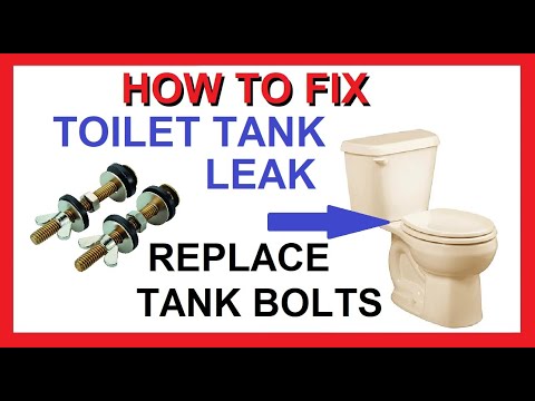 How to Replace Toilet Tank to Bowl BOLTS and Gasket - Fix Toilet Tank Water Leak - Cheap Easy Fast!