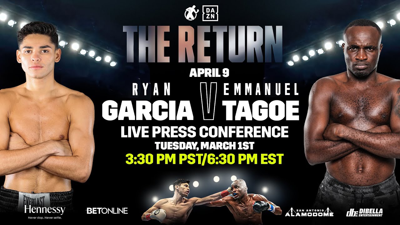 Live stream Ryan Garcia vs Emmanuel Tagoe press conference (March 1)