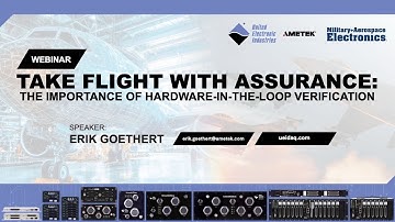 Take Flight with Assurance: Importance of HIL Verification - Webinar