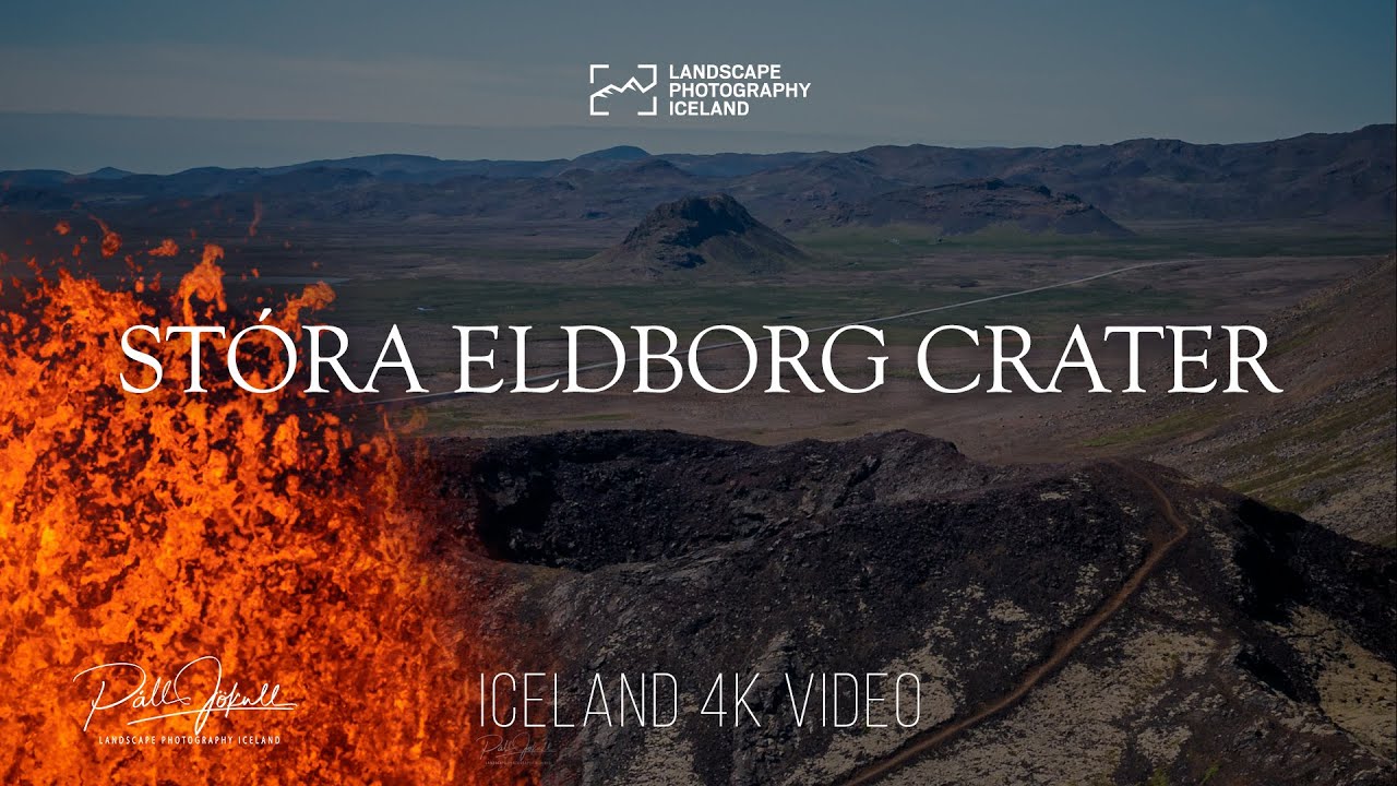 Stóra Eldborg aerial 4K — Stóra Eldborg, Iceland — video poster