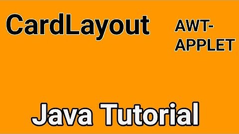 Card Layout in java applet | Ganesh CSE | awt | layout management