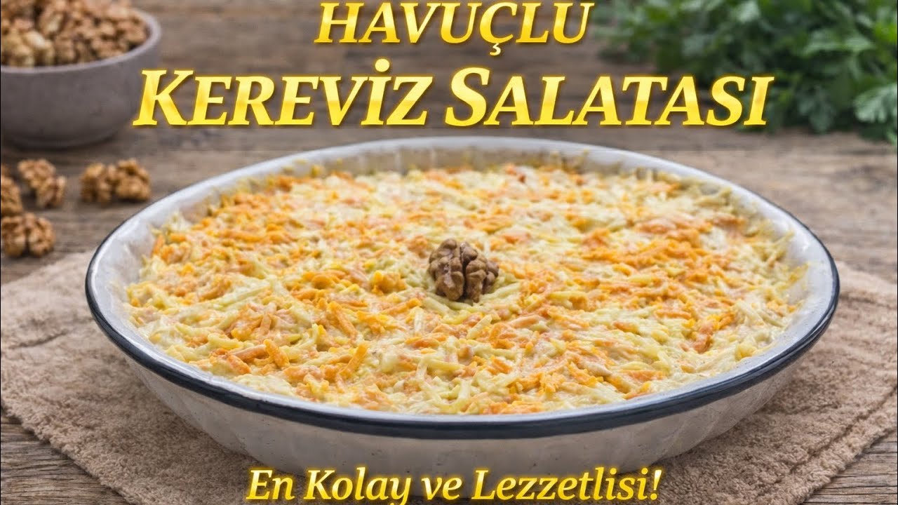 Havuçlu Kereviz Salatası Tarifi | En Kolay ve Lezzetli Yoğurtlu Nefis Havuçlu Kereviz Salatası