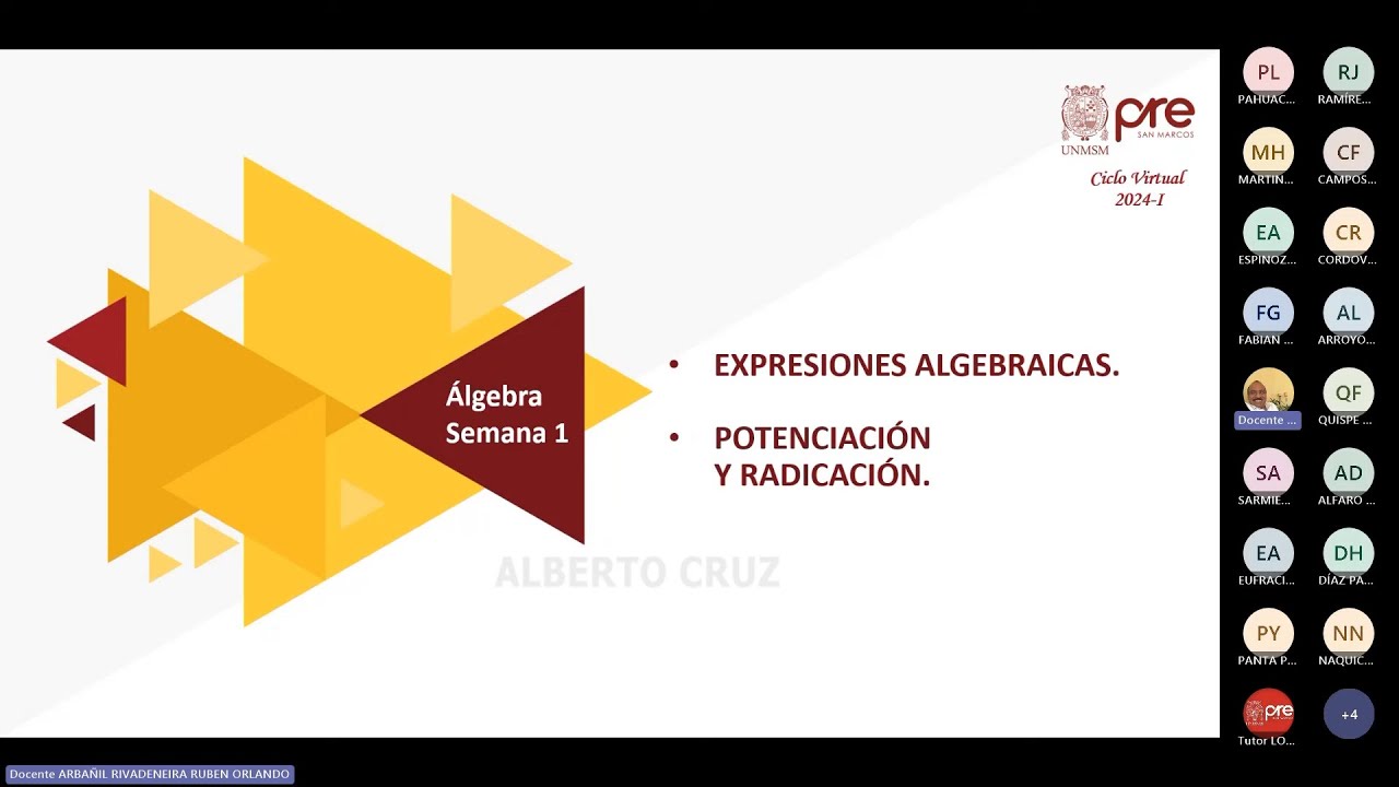 Álgebra - Semana 01 - Pre San Marcos Ciclo 2024-I (Nuevo Ciclo)