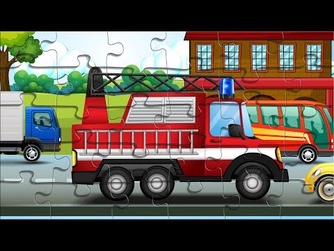 Пожарная Машина - Мультик Детям /Обучающий Мультик для Детей/Пазлы Транспорт