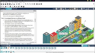 1.0.5 Packet Tracer - Logical and Physical Mode Exploration