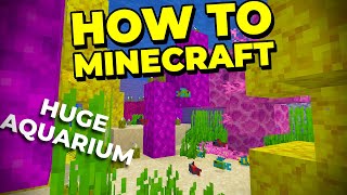 Making a GIANT Aquarium in Survival Minecraft - How to Minecraft #60