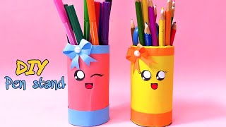 Best out of waste /Recycle Empty Tissue Roll / Easy pen & pencil stand/Easy pencil holder DIY/  DIY