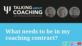 What needs to be in my coaching contract? Talking About Coaching - Episode 37