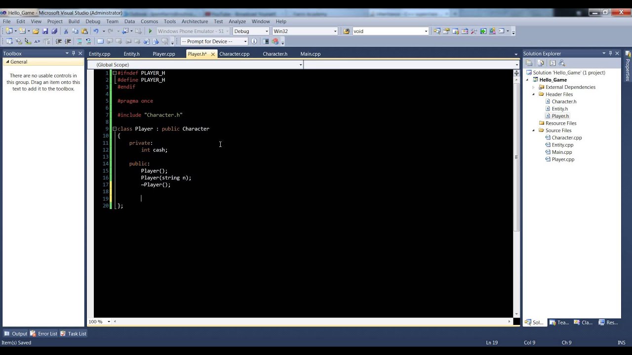 C++ Game Logic 4: Setup Entity and Add to Player - YouTube