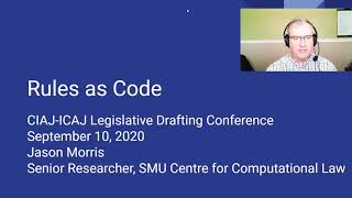 Rules as Code Intro and Blawx demo at CIAJ 2020 Legislative Drafting Conference. Profile