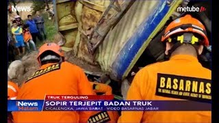 Truk Terguling, Tim Basarnas Kesulitan Evakuasi Sopir yang Terjepit - iNews Malam 26/06