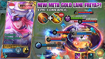 NEW META GOLD LANE FREYA + MALEFIC GUN = HACK DAMAGE!!! | FREYA NEW BEST BUILD & EMBLEM 2025! ~ MLBB