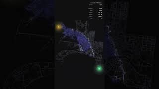 How GPS Finds the Best Route | AStar Algorithm Visualization #algorithms #coding #codinginterview