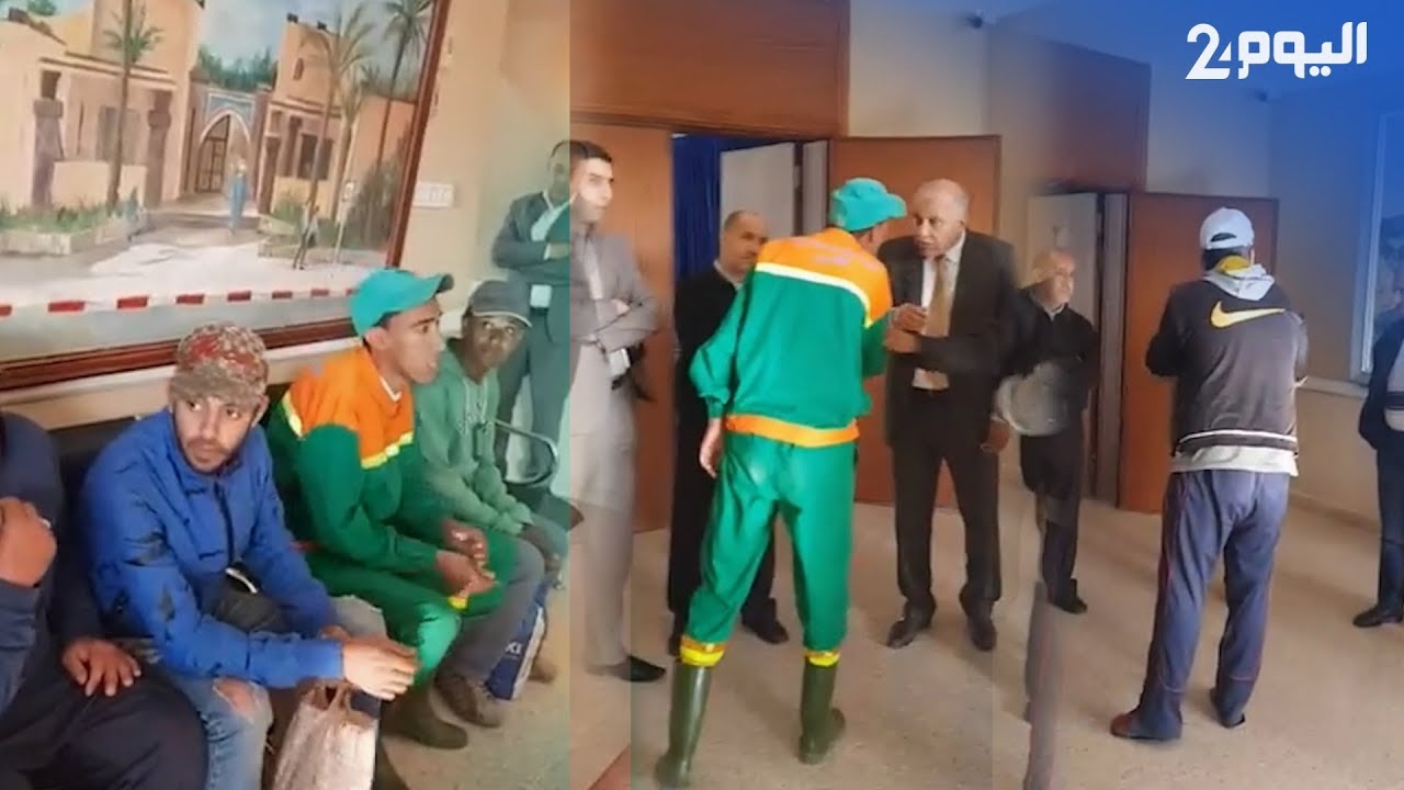 عمال الإنعاش في  أكادير يقتحمون مقر الجماعة ويطالبون بمستحقاتهم المادية