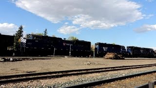 7 BNSF and MRL units pull a 120-car coal train!
