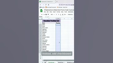 Make checkboxes in Google Sheets to mark as done