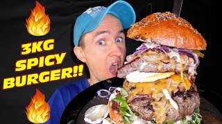 Massive Spicy Burger Challenge at Chilli Festival! | Real Eating Speed | Man Vs Food