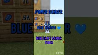 Blue Ranger (Power Ranger) Armor in Minecraft - Armor Trim Tutorial #minecraft #shorts