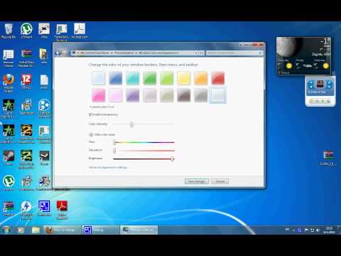 How to change taskbar color in black Windows 7.